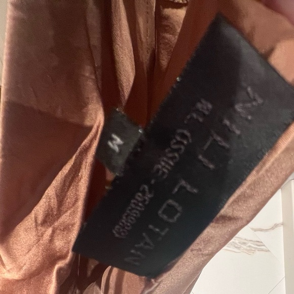 Brown silk slip dress - Picture 5 of 5